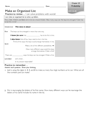 Math Homework Worksheet