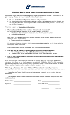 Overdraft Notice and Authorization Form