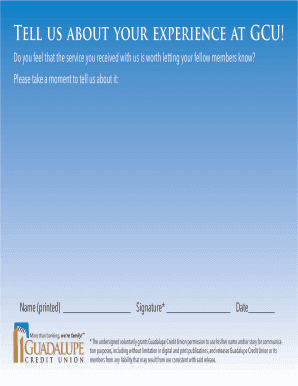 GCU Customer Feedback Form
