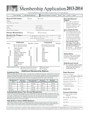 ASTA Membership Application 2013-2014
