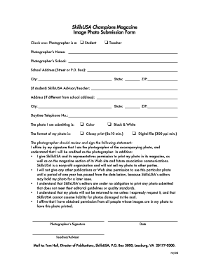 SkillsUSA Photo Submission Form