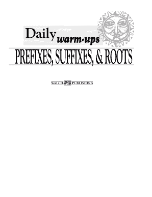 Pretest Roots and Prefixes Worksheet