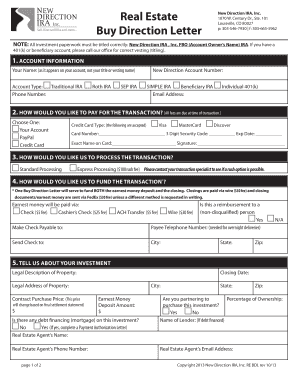 Real Estate Buy Direction Letter
