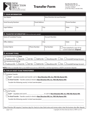 IRA Transfer Form