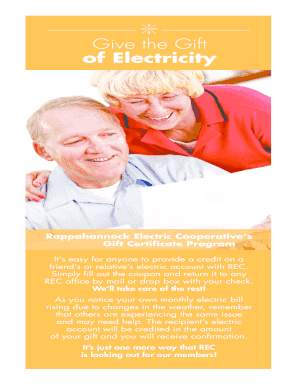 Rappahannock Electric Cooperative Gift Certificate