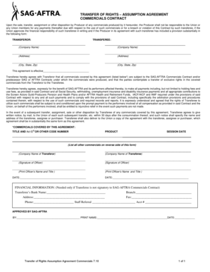 Transfer of Rights Assumption Agreement