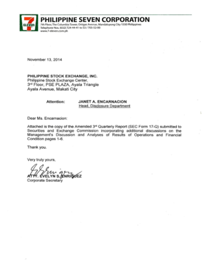 Philippine SEC Form 17-Q