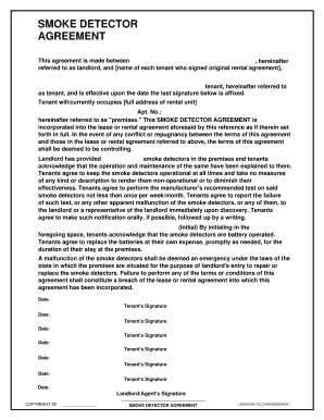 Smoke Detector Agreement