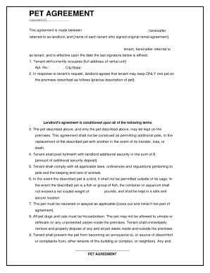 Pet Agreement Addendum
