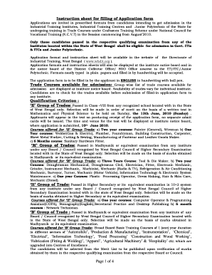 Fillable Online Instruction sheet for filling up of form pdf1 ...