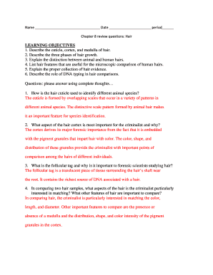 Chapter 8 Review Questions Hair