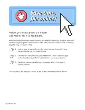 Expense Reimbursement Voucher for Health FSA or HRA