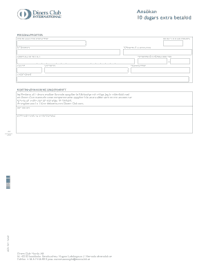 Diners Club Extra Payment Period Application