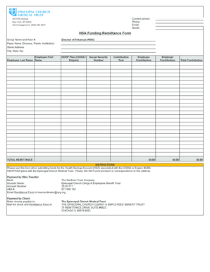 HSA Funding Remittance Form