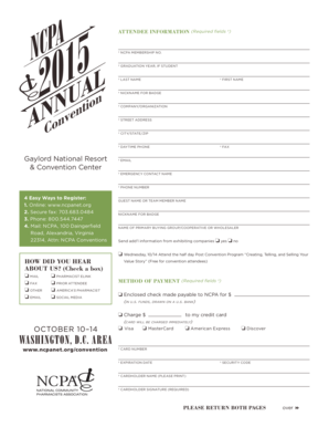 NCPA Convention Registration Form
