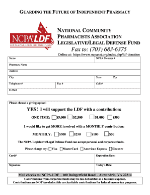 NCPA LDF Donation Form