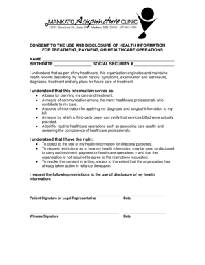 Health Information Consent Form