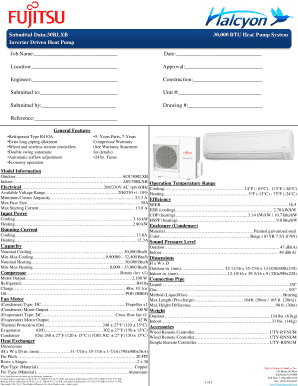 30RLXB Heat-Pump System Submittal Form