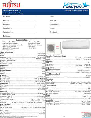36RLXB Heat-Pump System Submittal Form