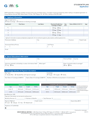 StudentPlan Emergency Medical Insurance Application