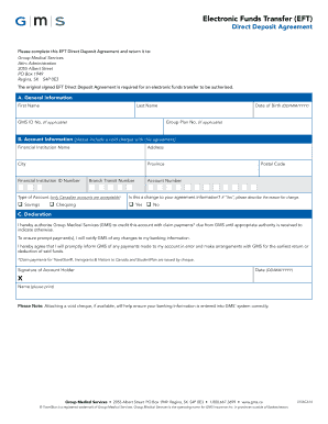 EFT Direct Deposit Agreement