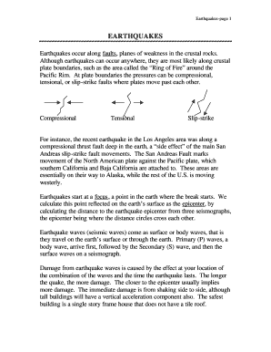 Earthquake Science Lab Exercise