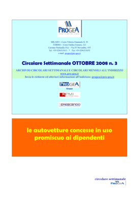 Accordo per la Concessione in Uso Promiscuo di Auto Aziendale