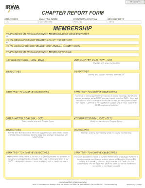 Chapter Report Form