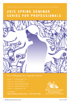 Renfrew Center Spring Seminar Series Brochure