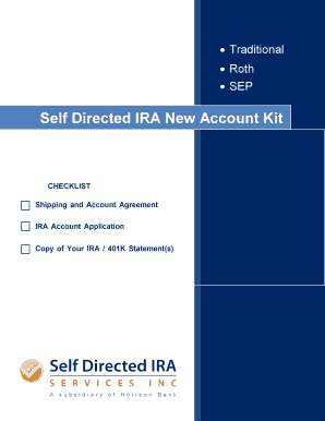 Self Directed IRA Account Application