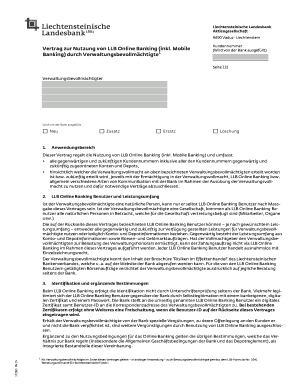 Vertrag zur Nutzung von LLB Online Banking