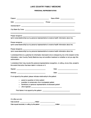Health Information Release Authorization