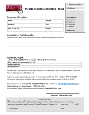 Public Records Request Form