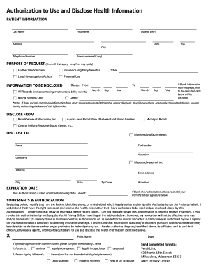 Health Information Disclosure Authorization