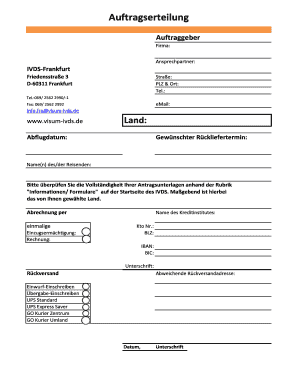 Auftragserteilung