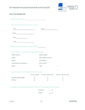 2015 Compensation Survey Form