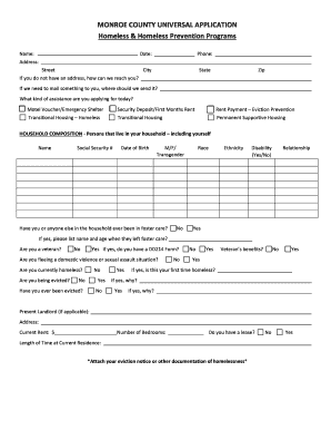 Wisconsin Homeless Assistance Application