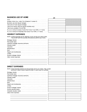 US Business Use of Home Form 8829