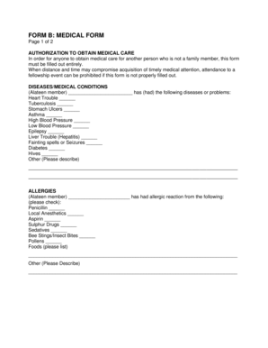 Authorization to Obtain Medical Care