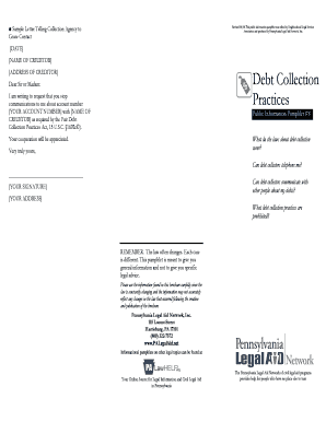 Cease Contact Letter for Debt Collection