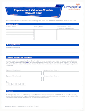 Replacement Valuation Voucher Request Form