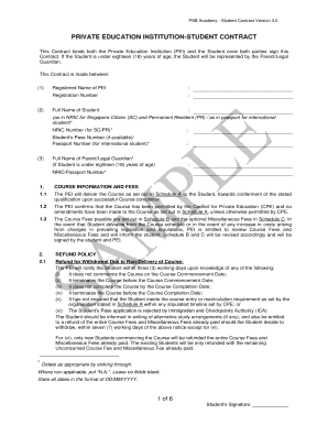 PSB Academy Student Contract