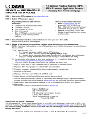 F-1 STEM OPT Extension Application Form