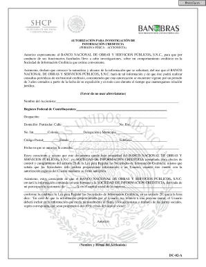 Autorización para Investigación de Información Crediticia