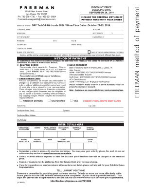 Freeman Payment Form