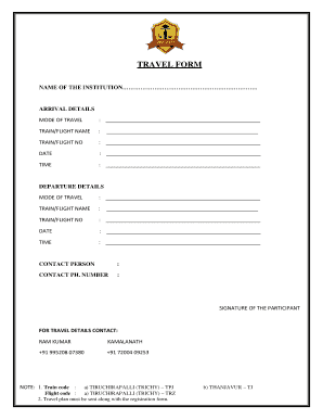 Travel Form