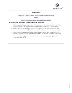 Notice of Revocation of Revocable Nomination