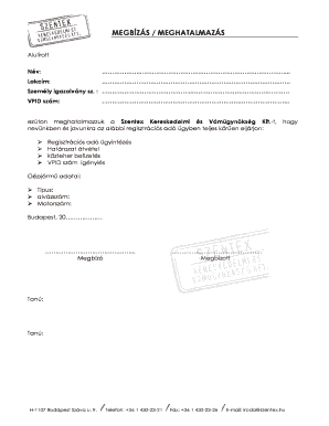 Power of Attorney for Vehicle Registration