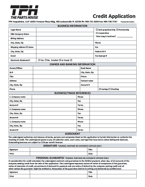 Credit Application Form