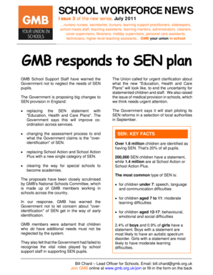 GMB School Support Staff Membership Application Form